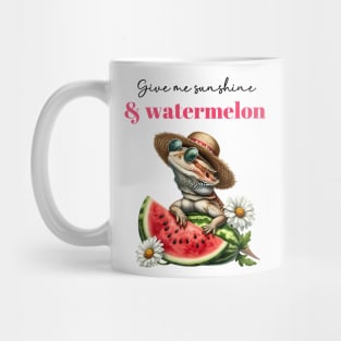 Bearded Dragon Give Me Sunshine & Watermelon Mug